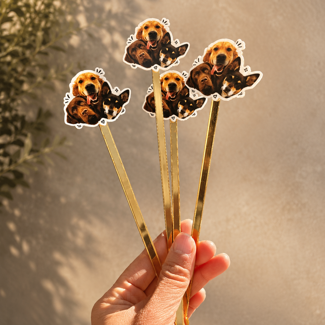 Personalised Face Photo Hat Acrylic Drink Stirrers, Custom Pet Coffee/ Cocktail Sticks Wedding Favours, Birthday, Graduate Party Decors Gift