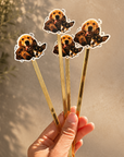 Personalised Face Photo Hat Acrylic Drink Stirrers, Custom Pet Coffee/ Cocktail Sticks Wedding Favours, Birthday, Graduate Party Decors Gift