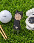 Personalised Golf Divot Tool & Magnetic Ball Marker, Custom Engraved Metal Pitch Repair, Golfer Dad Birthday, Groomsmen, Logo Corporate Gift