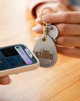 Personalised Key Fob/ Pet Tracker Holder, Custom Engraved Smart Tag Cover, Business NFC Keychain, Digital Card Social Web Promotion, QR Scan