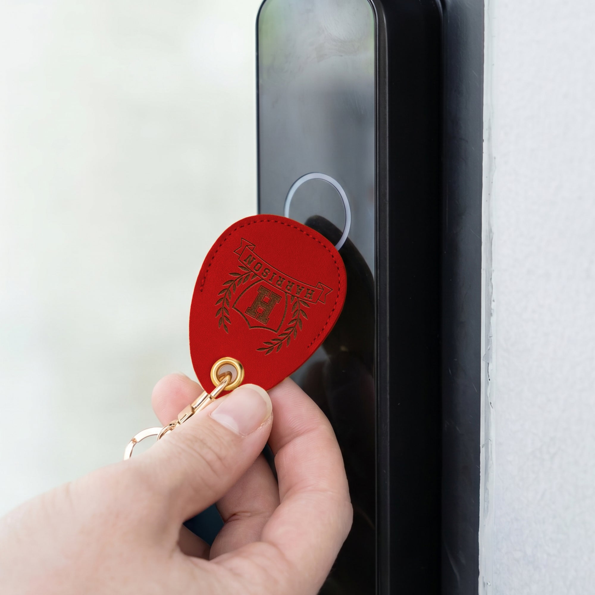 Personalised Key Fob/ Pet Tracker Holder, Custom Engraved Smart Tag Cover, Business NFC Keychain, Digital Card Social Web Promotion, QR Scan