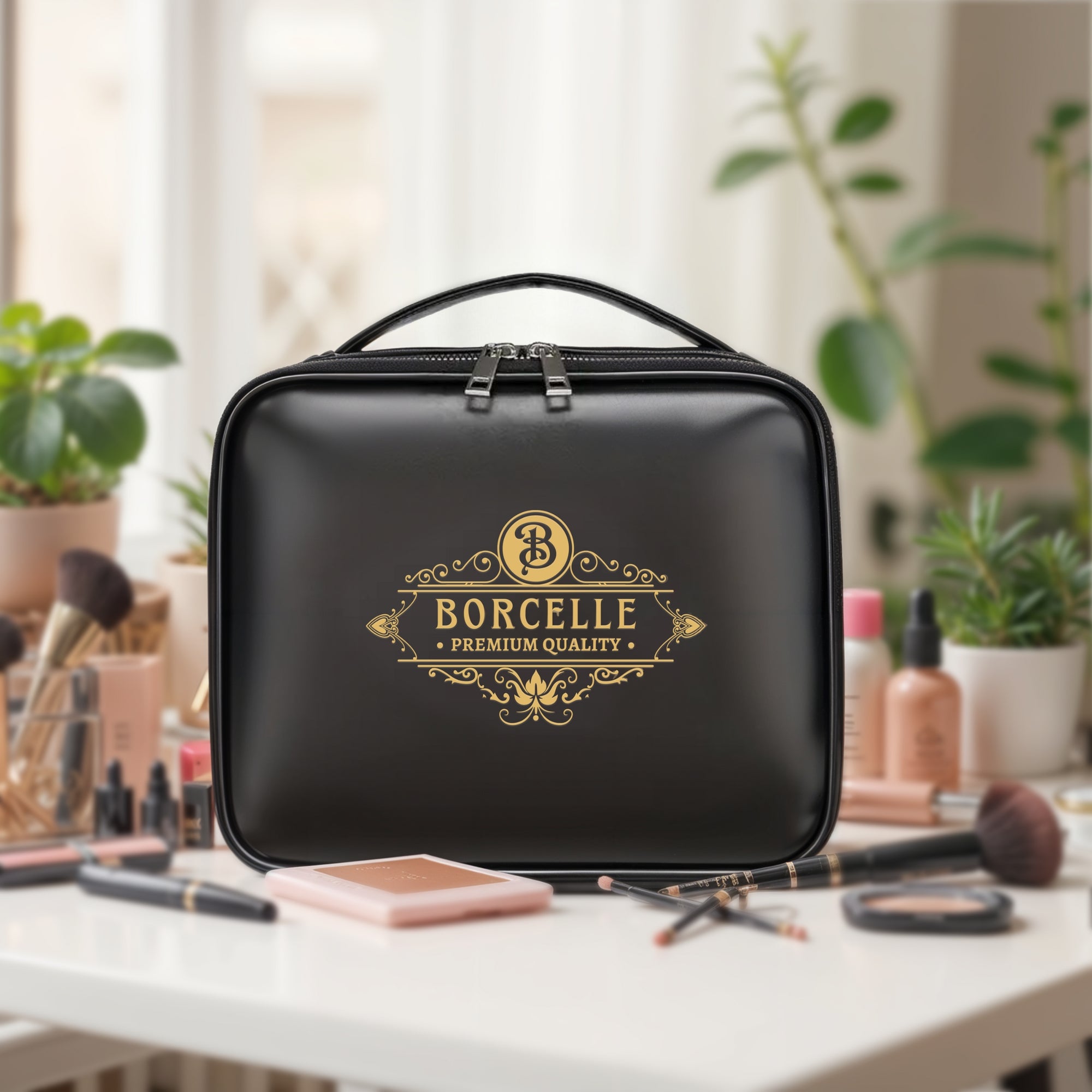 Personalised Leatherette Cosmetic Case Custom Print Makeup Toiletry Bag Storage Carry Travel Vanity Zip Bag Wedding Bridesmaid Proposal Gift