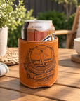 Personalised Leatherette Insulated Beer Can Stubby Holder, Custom Engraved Name Logo Bottle Cooler Sleeve, Father Gift , Groomsmen Proposal