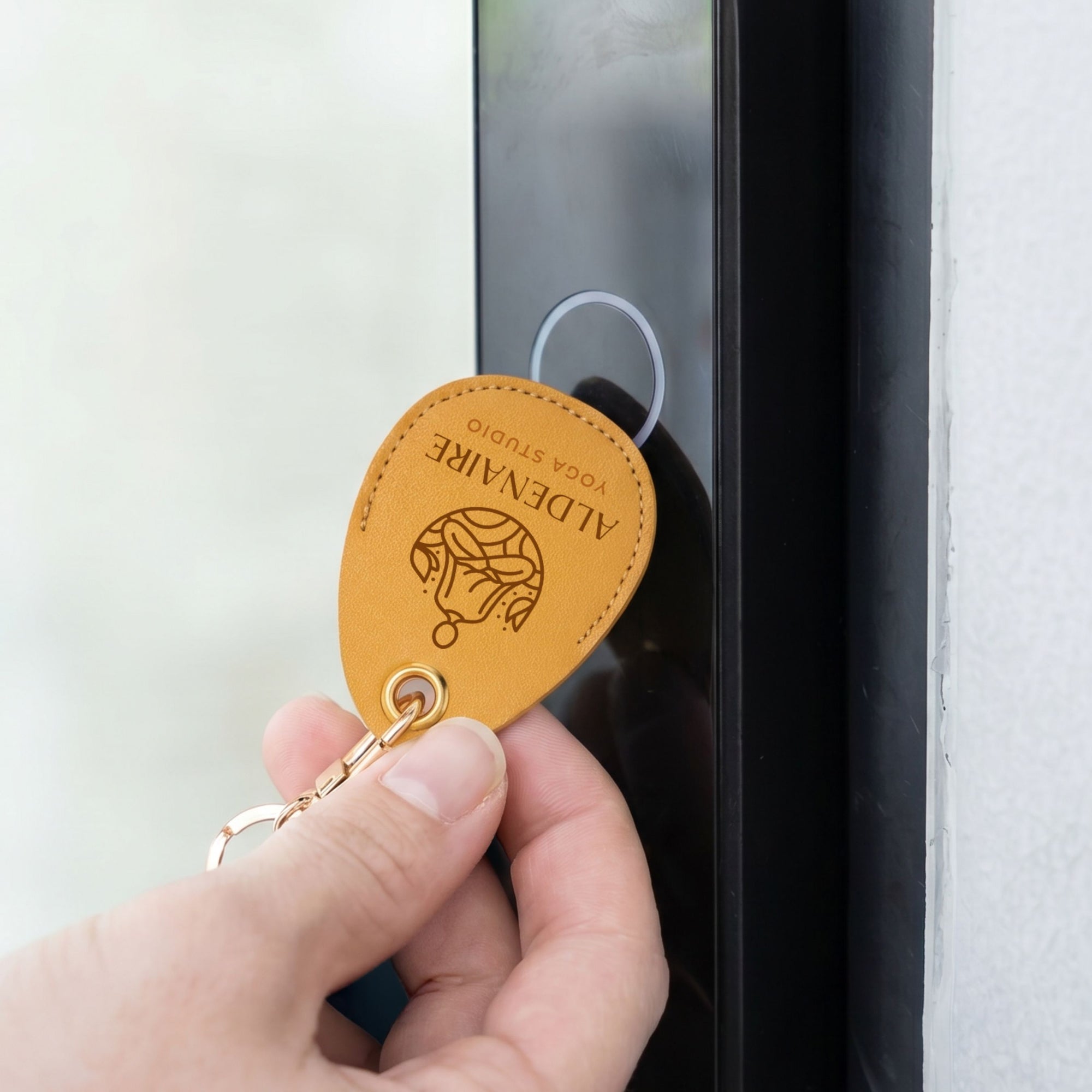 Personalised Logo Key Fob Holder, Custom UV Print Smart Tag Cover, Brand Business NFC Keychain, Digital Card, Social Web Promotion, QR Scan