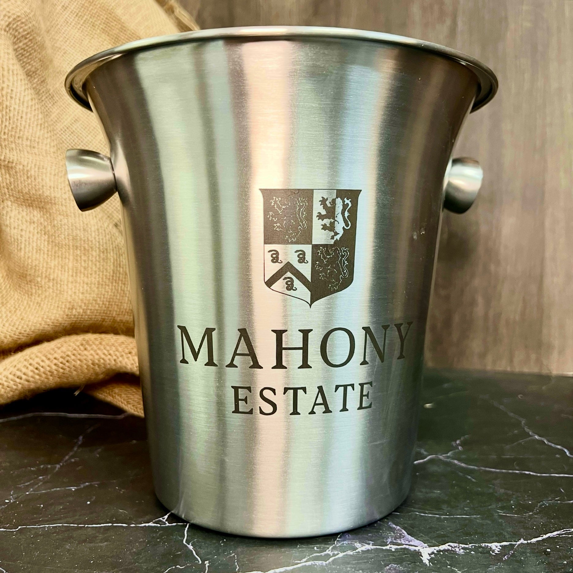 Personalised Matt Stainless Steel Champagne Ice Bucket, Custom Engraved Wine/ Beverage Tub, Housewarming, Wedding, Engagement, Xmas Barware Gift