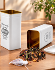 Personalised Matte White Gold Metal Tin, Custom Engraved Logo Jar, Coffee, Tea Storage, Cookie Lollies Canister, Housewarming, Mom Xmas Gift