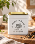 Personalised Matte White Gold Metal Tin, Custom Engraved Logo Jar, Coffee, Tea Storage, Cookie Lollies Canister, Housewarming, Mom Xmas Gift
