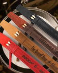 Personalised Pair of 5A Drumsticks & Engraved Leatherette Pouch, Custom Drum Sticks Holder Case, Jazz Rock, Drummers, Musician Dad Xmas Gift
