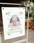 Personalised Photo Funeral Memorial Corflute Sign, Custom Print In Loving Memory, Celebration of life Ceremony Graveside Remembrance Signage