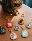 Personalised Photo Pet Apple AirTag Case Holder, Custom Print Dog Collar Smart Tracker Cover, Logo Groomer Veterinary Clinic, Cat Lover Gift
