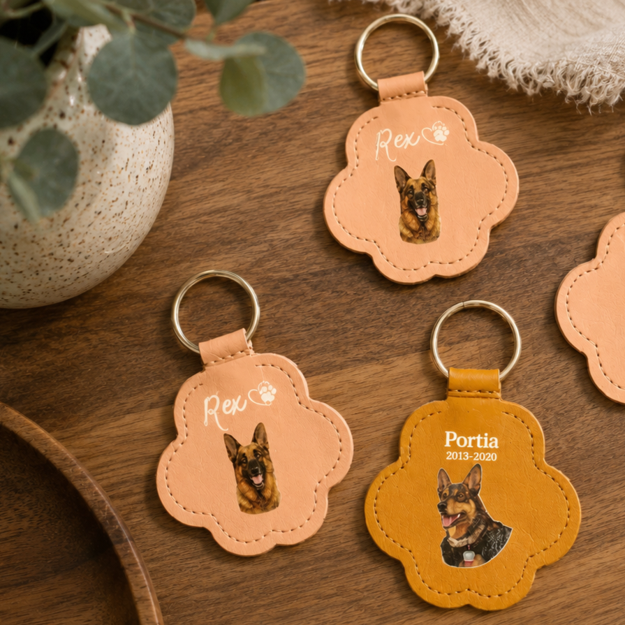 Personalised Photo Pet Fur Holder, Custom UV Dog Hair Memorial Keychain, Logo Groomer Veterinary Paw Key Ring, Cat Lover Gift, Loss Keepsake