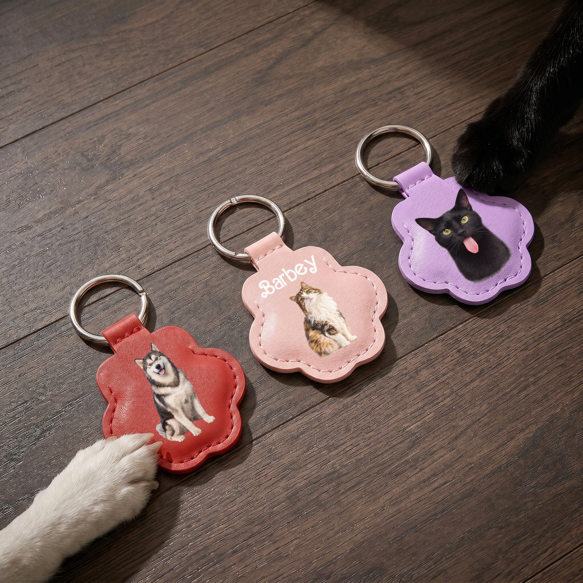 Personalised Photo Pet Fur Holder, Custom UV Dog Hair Memorial Keychain, Logo Groomer Veterinary Paw Key Ring, Cat Lover Gift, Loss Keepsake