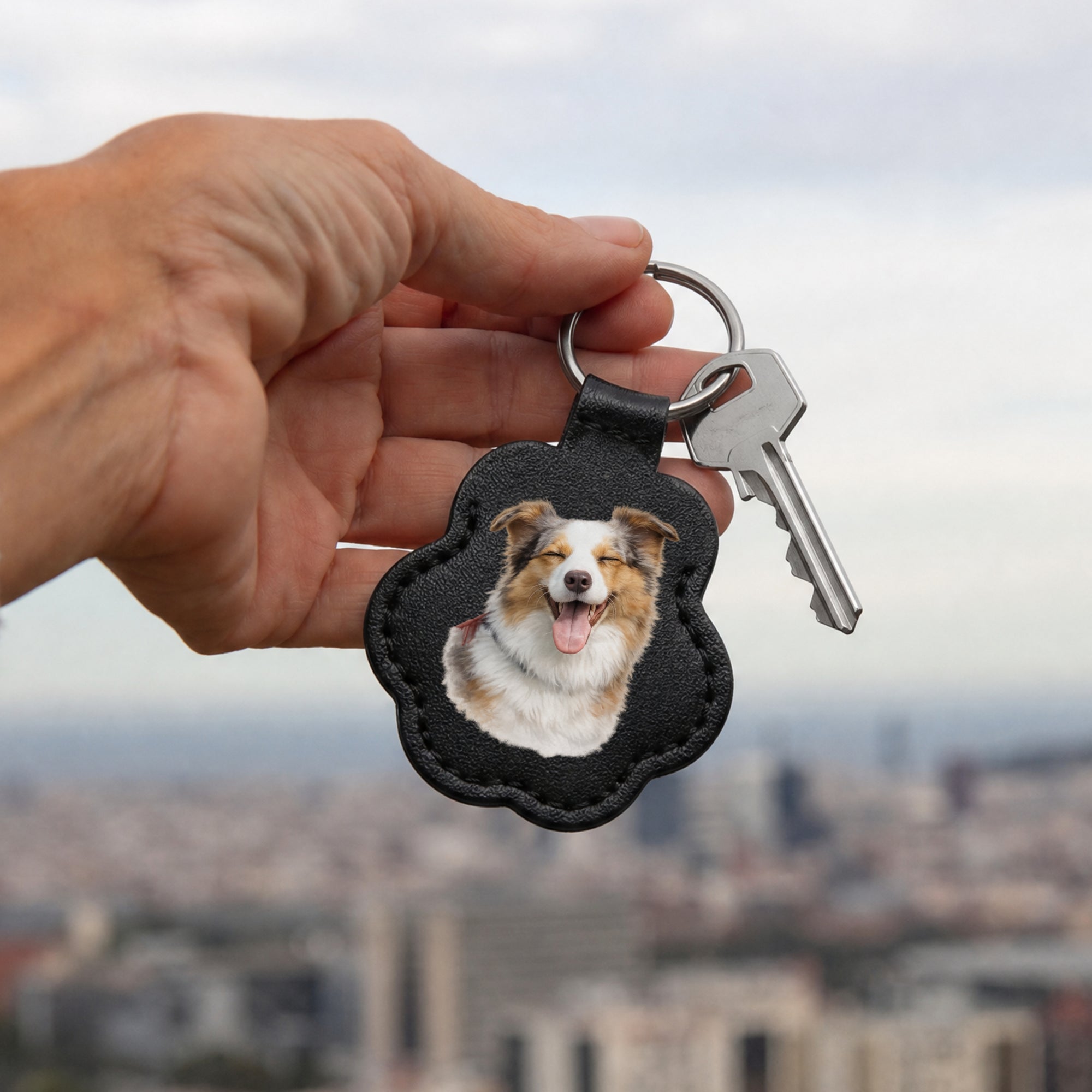 Personalised Photo Pet Fur Holder, Custom UV Dog Hair Memorial Keychain, Logo Groomer Veterinary Paw Key Ring, Cat Lover Gift, Loss Keepsake