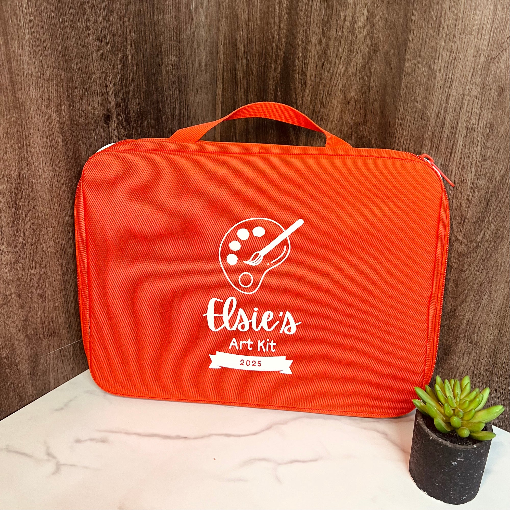 Personalised Portable Kids&#39; Drawing Case, Custom Logo Art Supplies, Children Creative Travel Art Kit Storage, Preschool, Baby Birthday Gift