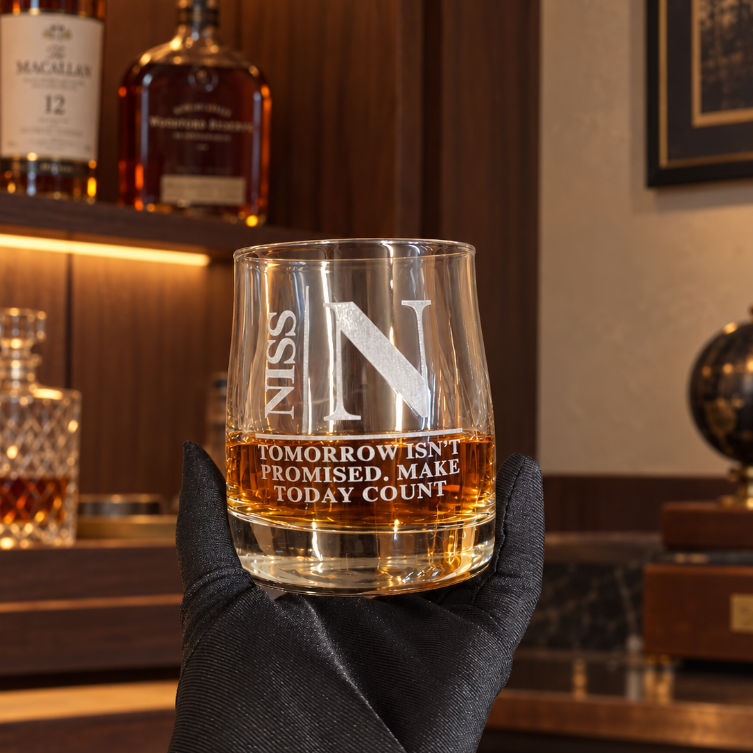 Personalised Portugal 280ml Rocks Whisky Glass, Custom Engraved Old Fashioned Tumbler Groomsman, Father's Day, Birthday, Logo Corporate Gift