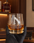 Personalised Portugal 280ml Rocks Whisky Glass, Custom Engraved Old Fashioned Tumbler Groomsman, Father's Day, Birthday, Logo Corporate Gift