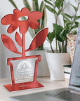Personalised Pot Plant Award Plaque/ Custom 3D Acrylic School Teacher Appreciation Trophy, Sport Coach, Mentor Keepsake, Xmas Corporate Gift