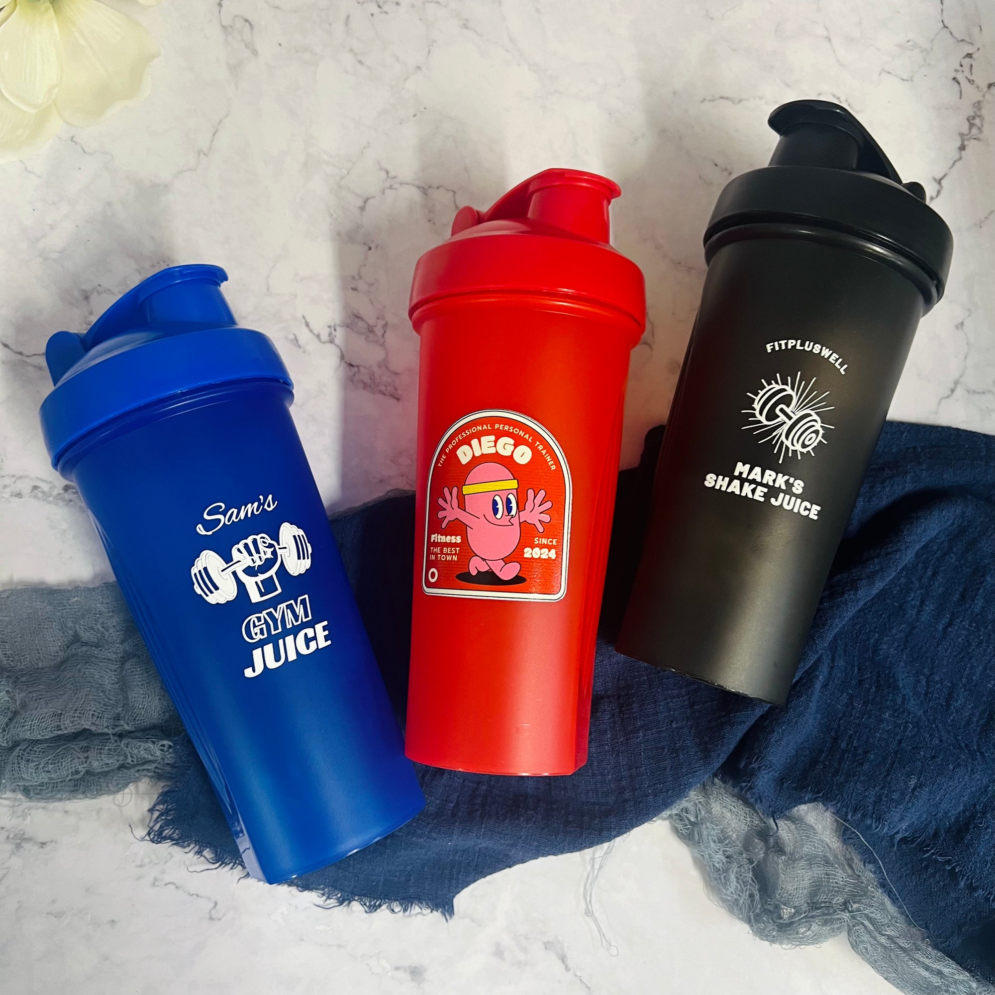 Personalised 600ml Protein Shaker & Mixing Ball, Custom Print Logo Sport Travel Drinking Bottle, Gym Lover Blender, Work Out Corporate Gift