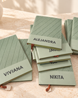 Personalised Striped Leatherette A5 Notebook & Bookmark Charm, Custom Etched Logo Business Journal, Graduatio, Teacher Office Corporate Gift