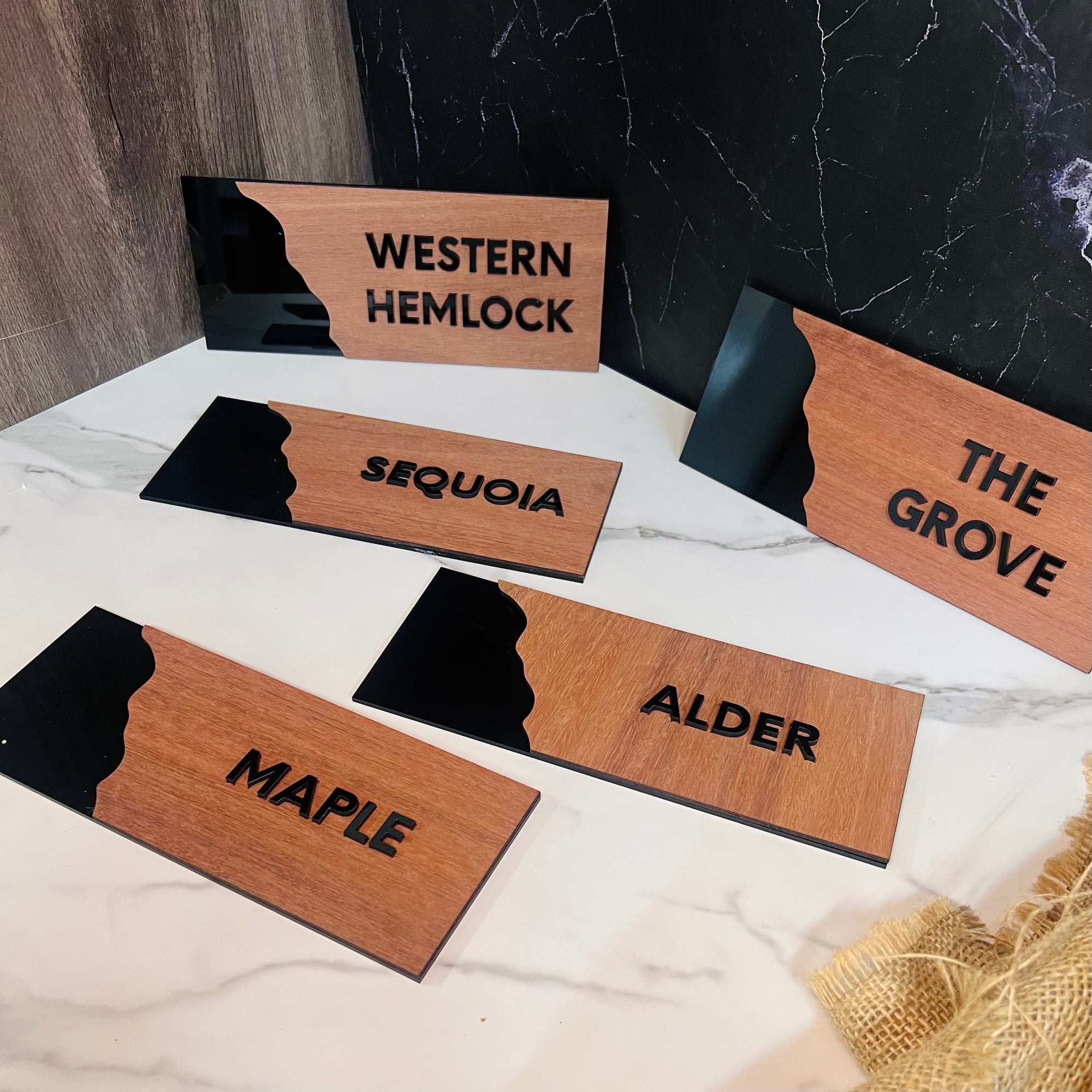 Personalised Three Layers Wooden &amp; Acrylic Door Sign, Room Number Plaque, Laser Cut Custom Wall Room Plate, Business Logo, Company Signage for Office, Apartment, Hotel, House Warming, Grand Opening's Gift