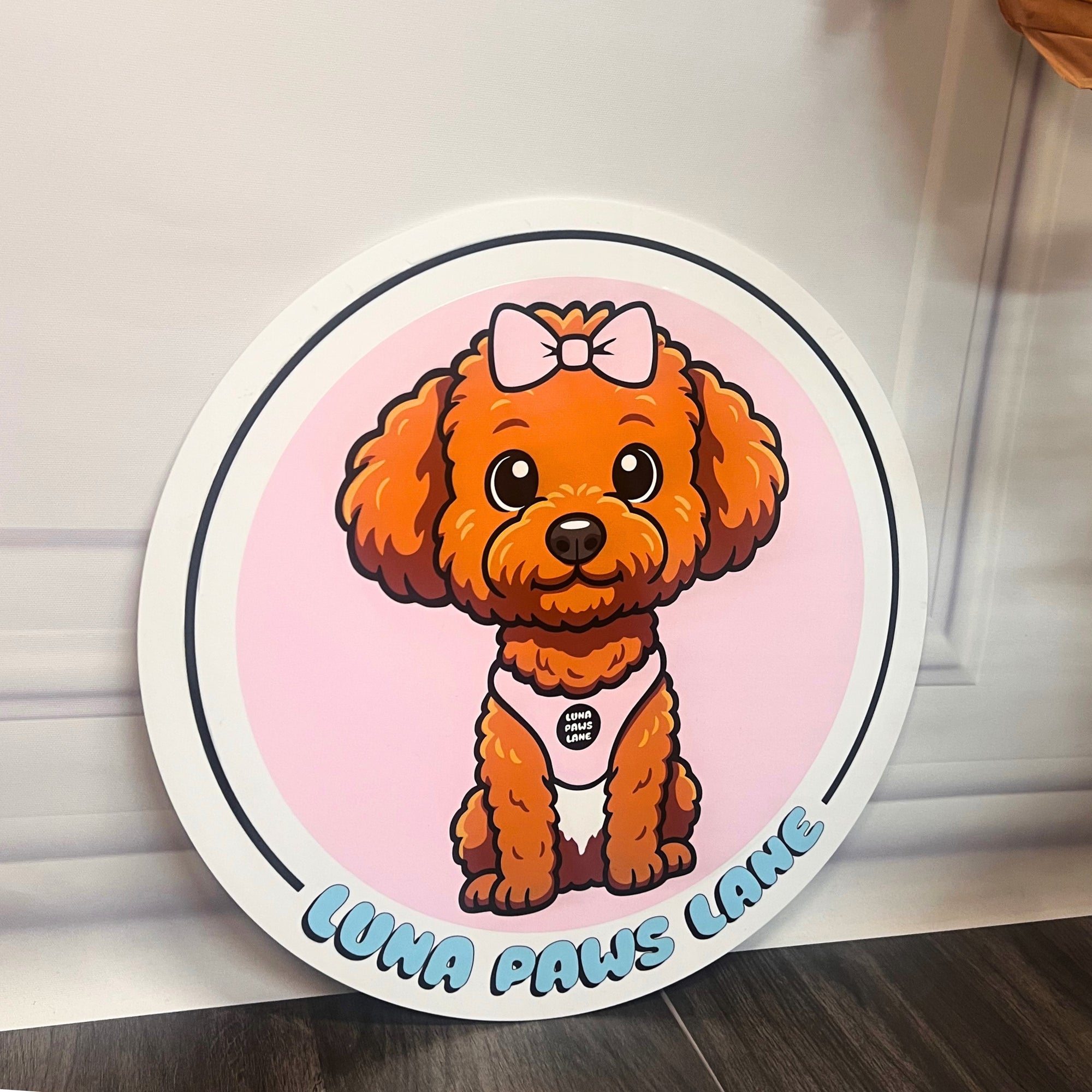 Personalised UV Printed Acrylic Round Business Sign, Custom Made Logo Wall Plaque, Beauty Nail Salon, Spa Hair Clinic, Café Boutique Signage