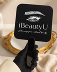 Personalised UV Printed Brand Business Logo Acrylic Handheld Mirror - Hair, Barbershops, Lash Brow, Makeup Cosmetic Spa Dental Beauty Clinic