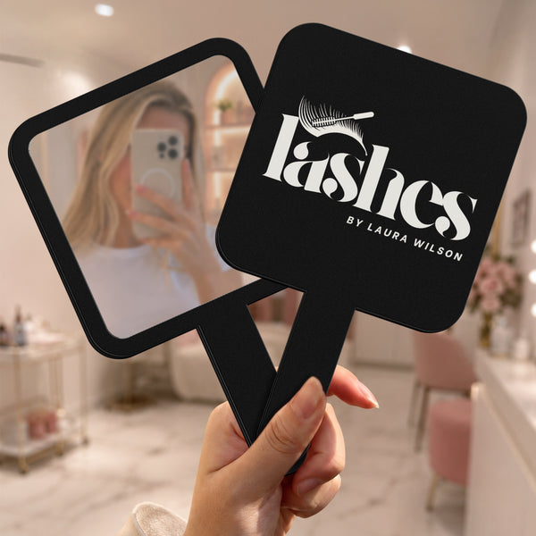 Personalised UV Printed Branded Logo Acrylic Handheld Mirror