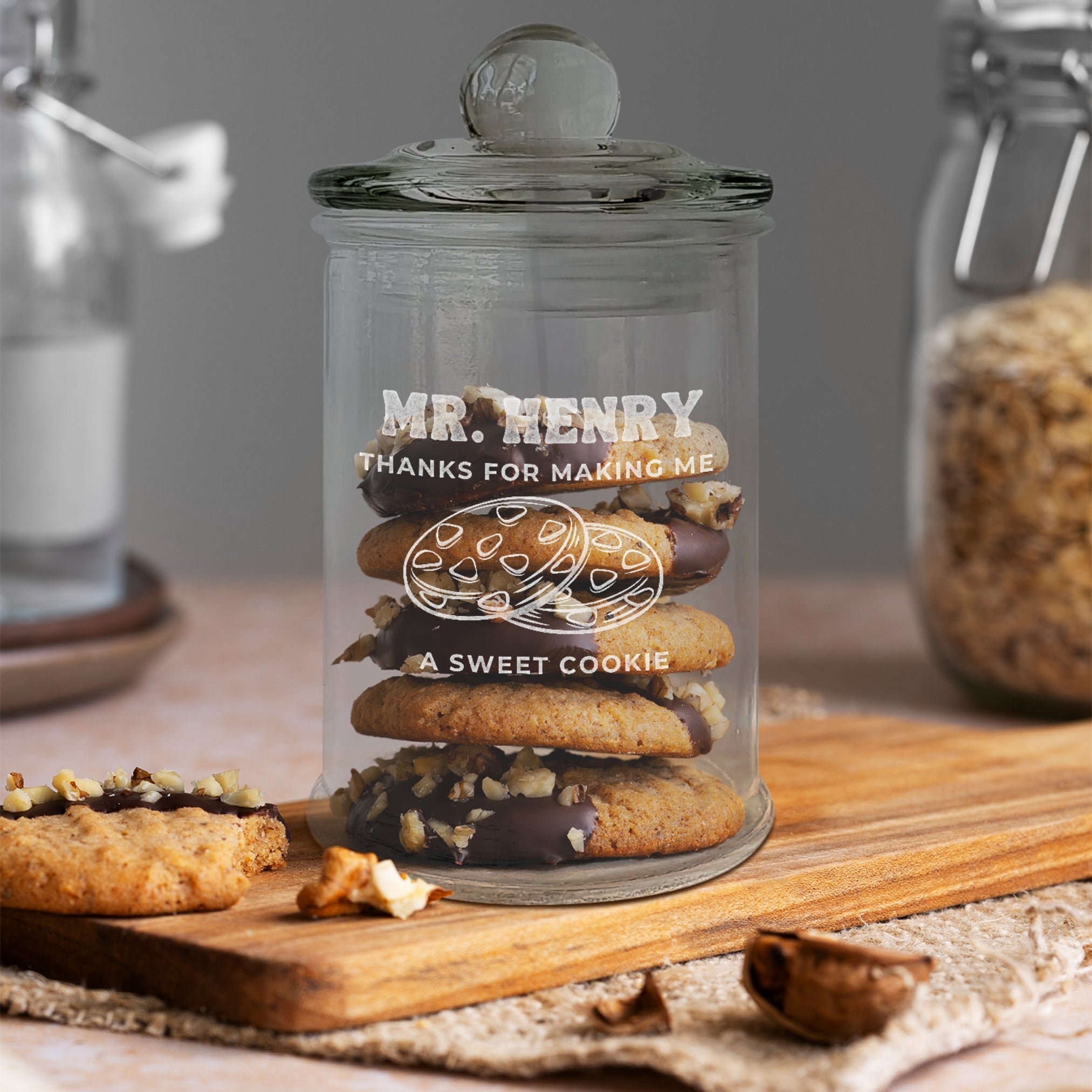 personalised treat jar