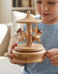 Personalised Wooden Music Carousel , Custom Etched Kid Toy, Nursery Decor Baby Shower Keepsake First Birthday Child Baptism Christening Gift