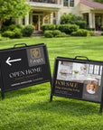 Real Estate A-Frame & Custom Print Corflute Inserts, Outdoor Sidewalk Board, Directional Open Homes Property Inspections Agent Business Sign