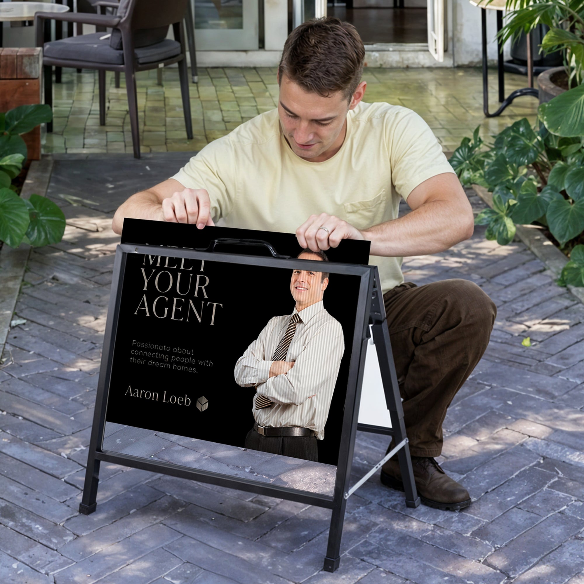 Real Estate A-Frame & Custom Print Corflute Inserts, Outdoor Sidewalk Board, Directional Open Homes Property Inspections Agent Business Sign