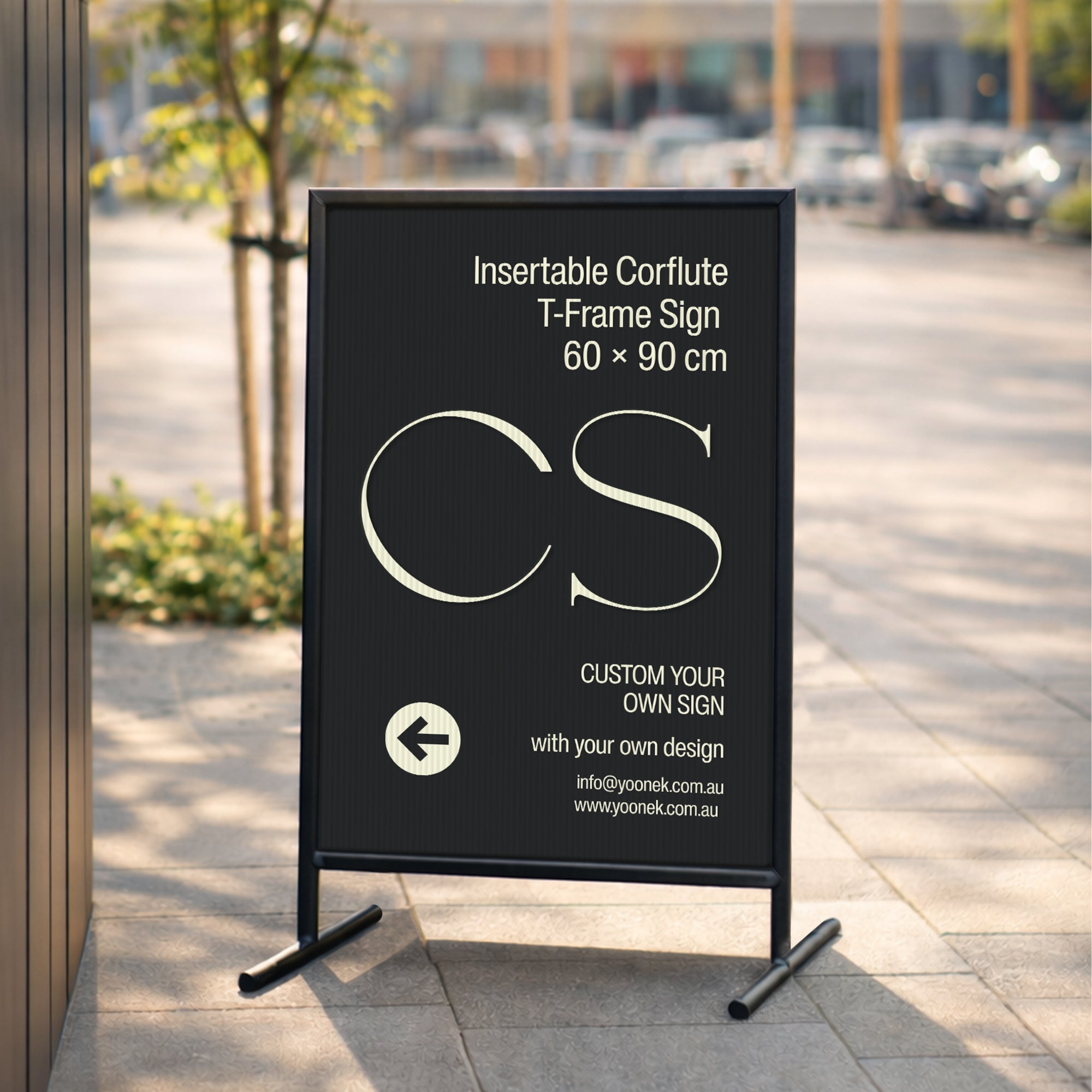 T-Frame Sign & Custom Print Corflute Insert, Poster Footpath Sign, Real Estate, Outdoor Sidewalk Advertising Board, Cafe, Business Signage