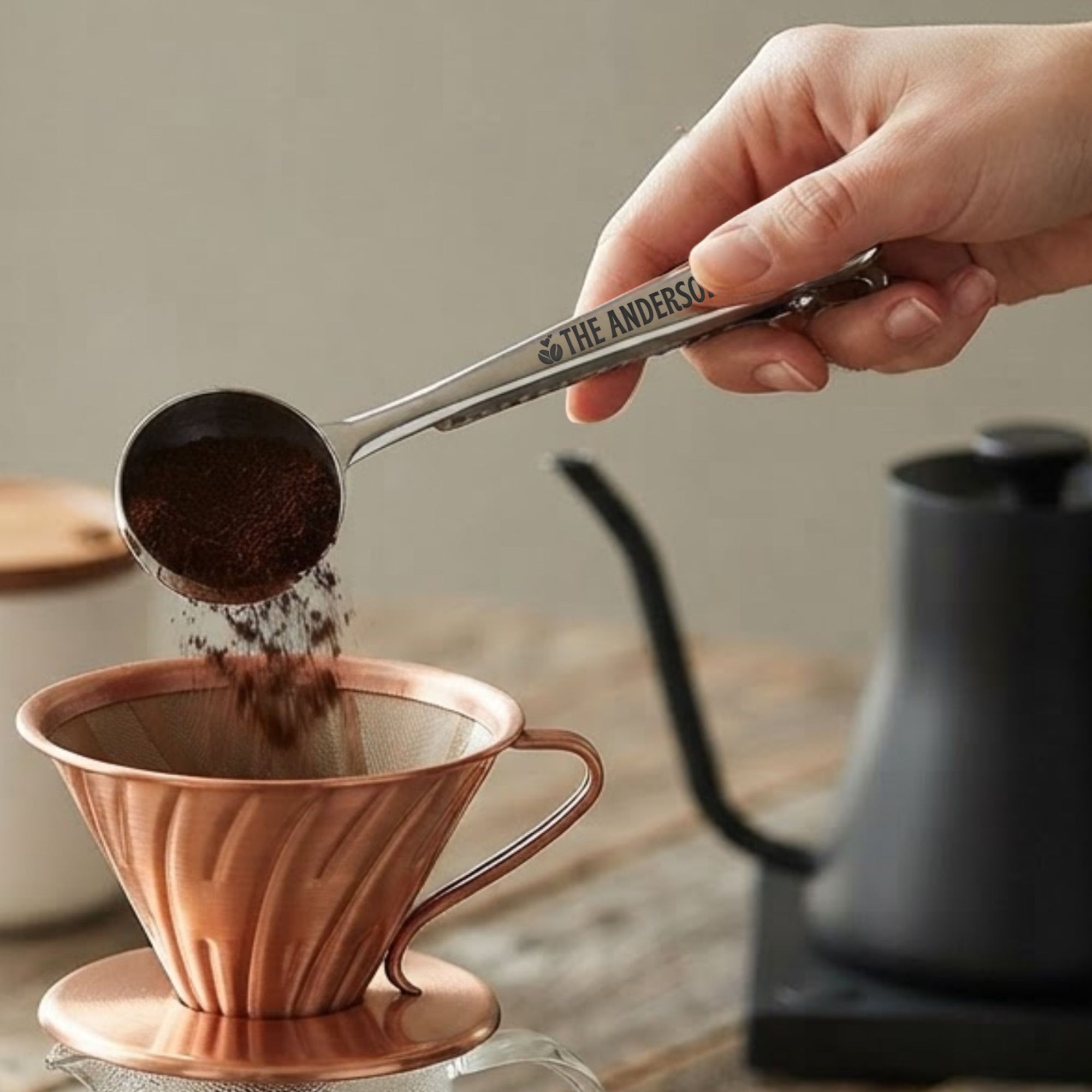 Coffee scoop with bag clip gift for coffee lovers