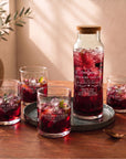 Custom carafe and tumbler set, a wedding and housewarming gift