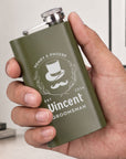 Custom engraved 5oz rectangle stainless steel hip flask personalised wedding party gift