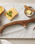 Custom wooden sourdough knife with engraved handle