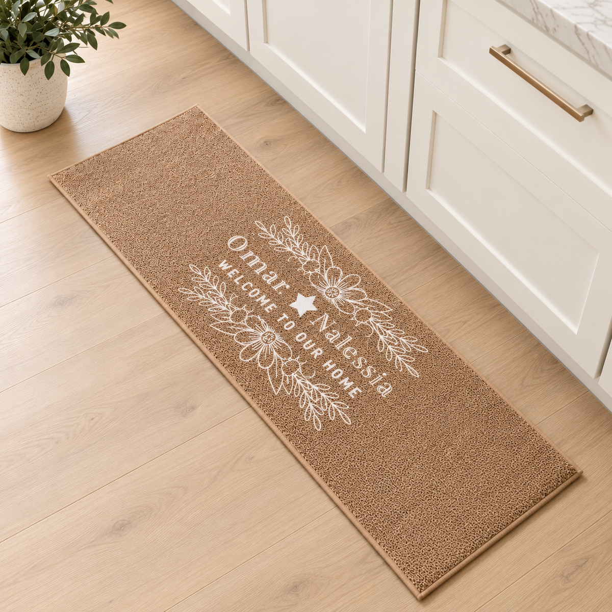 Personalised UV Printed Woven Indoor Door Mat – Anti-Slip &amp; Washable Floor Rug