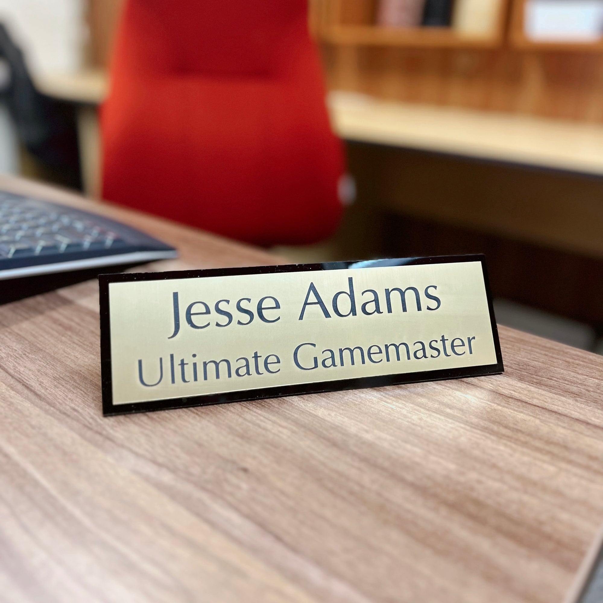 Engraved Acrylic Desk Name Plate