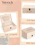 Personalised Printed Memorial Wooden Keepsake Box, Custom UV Printed In Loving Memory Treasure Storage, Pet Loss, Sympathy Mourning Gift