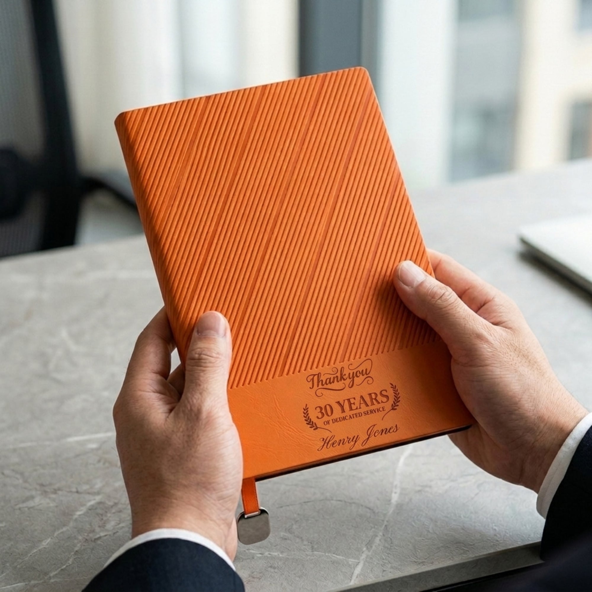 Personalised A5 journal notebook with engraved cover