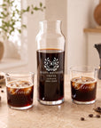 Personalised carafe with 2 glasses barware gift