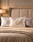 Personalised embroidered satin pillowcase 48x73cm custom name
