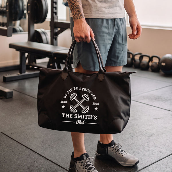 Personalised Embroidered Travel/ Gym Carry Waterproof Tote Bag