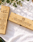 Personalised bamboo wine box tool set engraving detail
