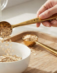 Personalised gold coffee scoop measuring spoon