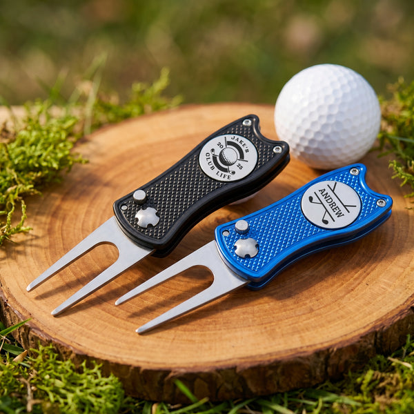 Custom Engraved Golf Divot Tool With Magnetic Ball Marker