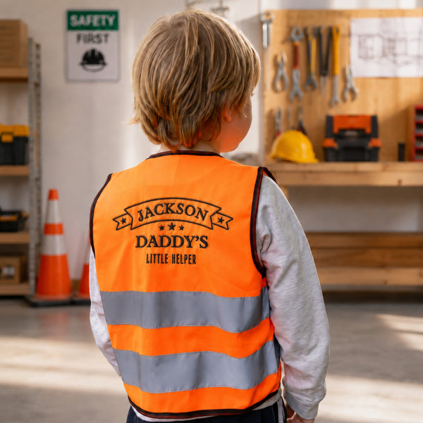 Custom Embroidered Kids Hi-Vis Safety Vest/ Tradie Dress-Up