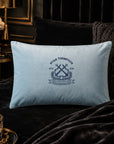 Personalised embroidered velvet lumbar cushion cover pillowcase colour options