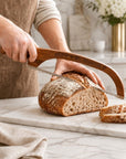 Personalised wooden bread knife baker gift