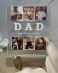 Custom Collage Photo Acrylic LED Night Light - Dad